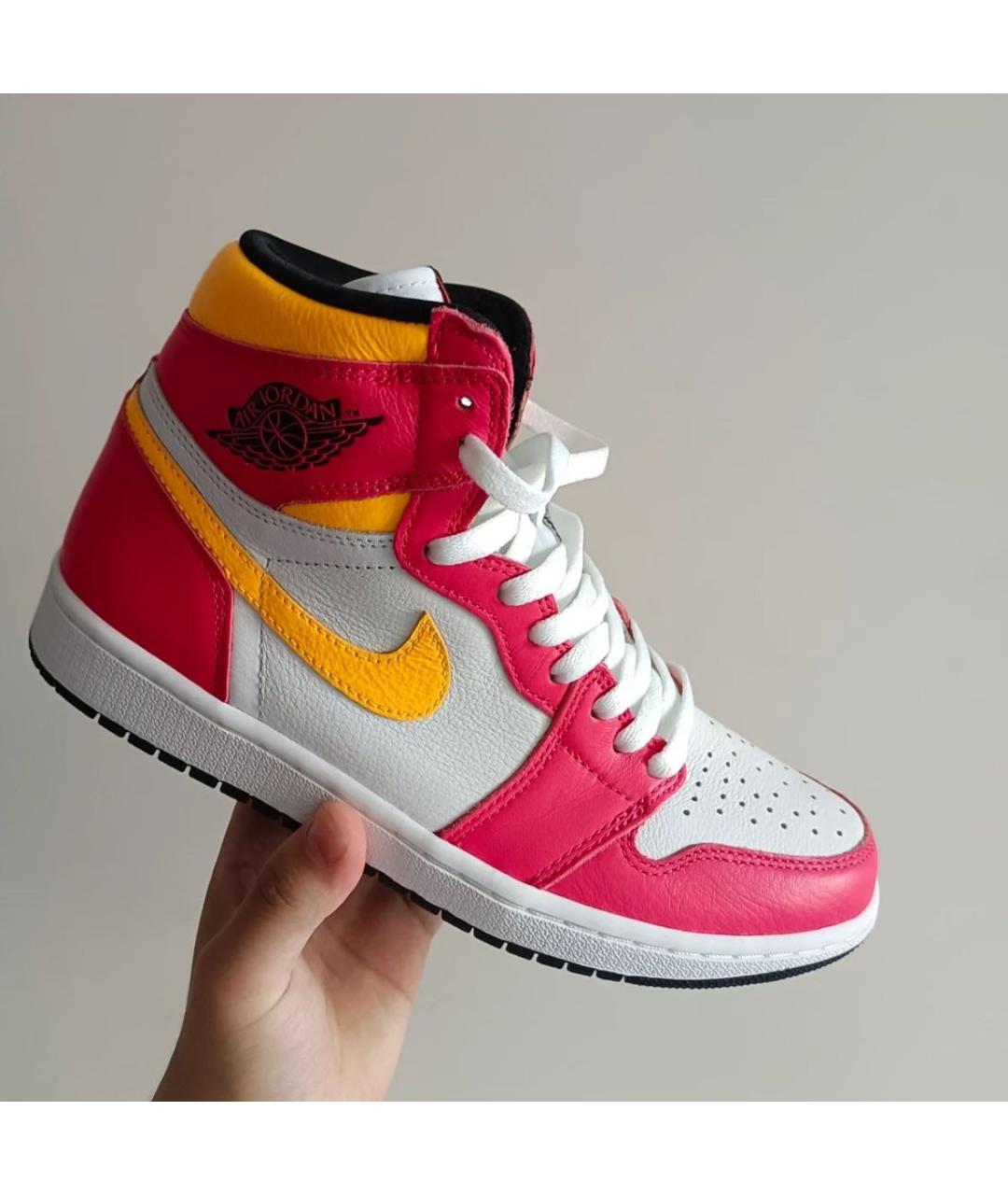 JORDAN Мульти кожаные высокие кроссовки / кеды, фото 4