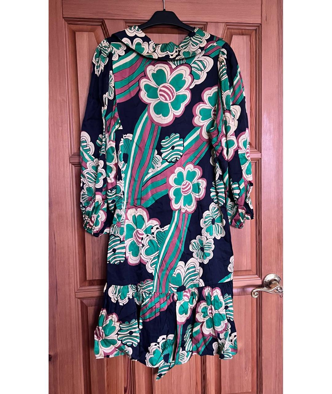 Tara Jarmon Зеленые вискозное повседневное платье, фото 2