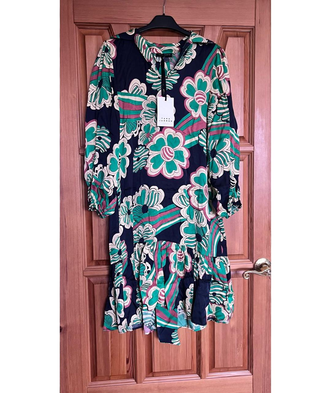 Tara Jarmon Зеленые вискозное повседневное платье, фото 4