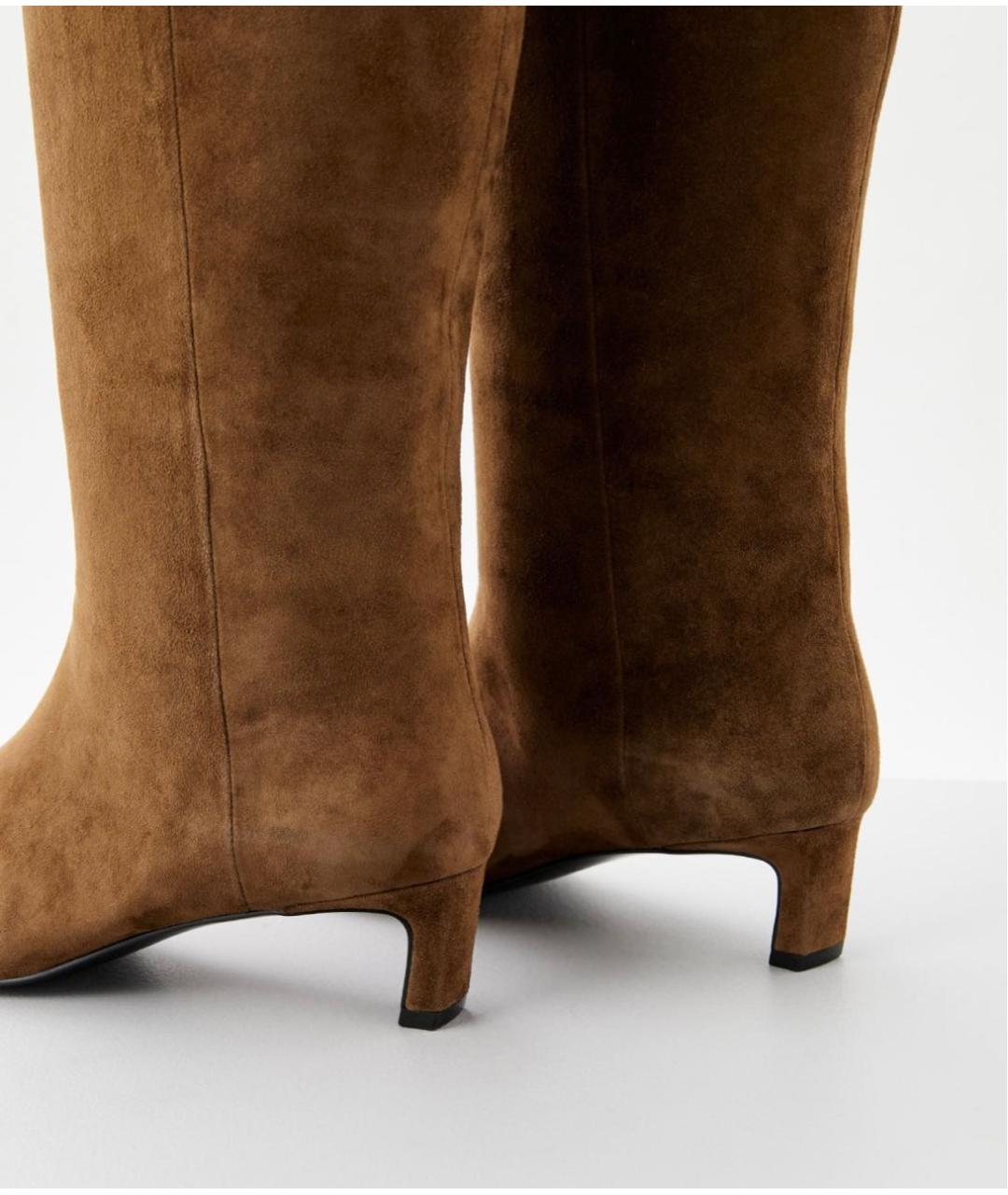 12 STOREEZ Коричневые замшевые сапоги, фото 4