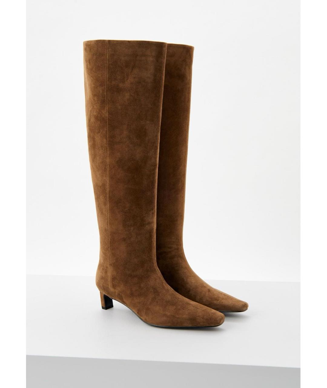 12 STOREEZ Коричневые замшевые сапоги, фото 8