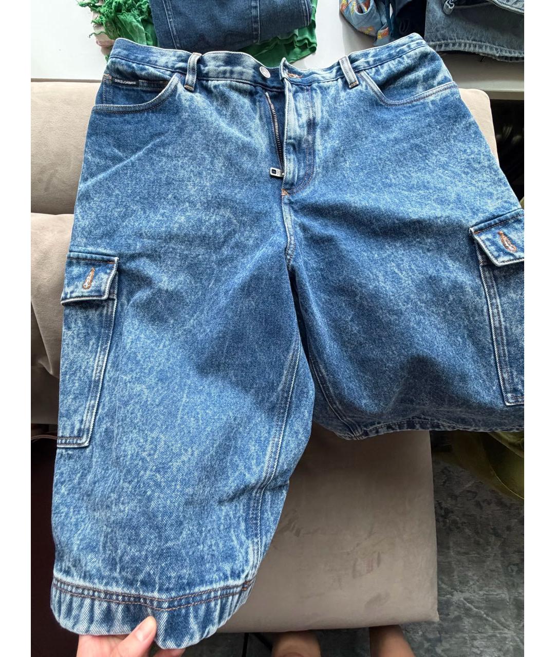 DOLCE&GABBANA Синие деним шорты, фото 4