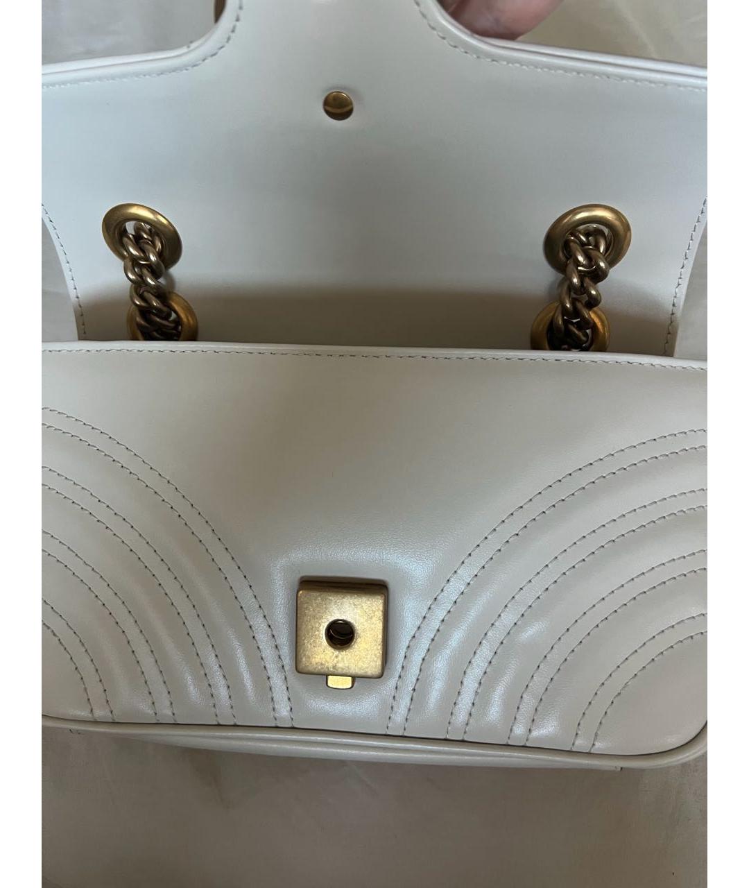 GUCCI Бежевая кожаная сумка через плечо, фото 7