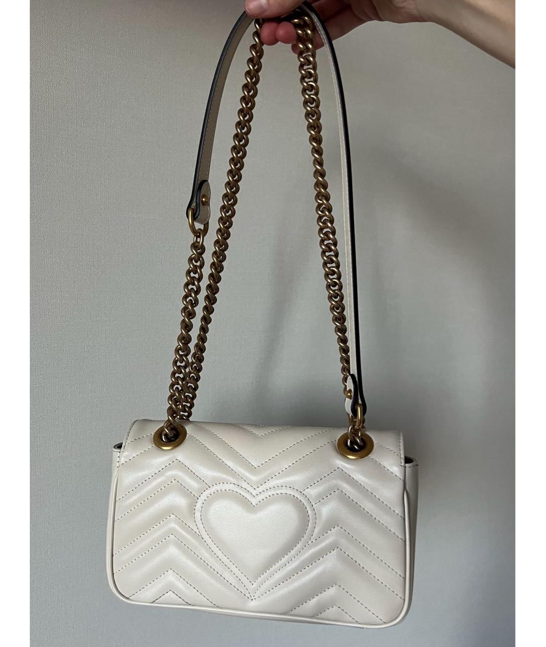 GUCCI Бежевая кожаная сумка через плечо, фото 3