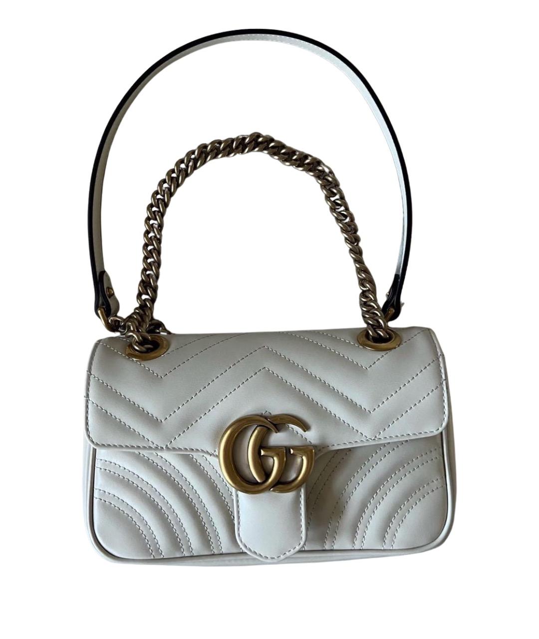 GUCCI Бежевая кожаная сумка через плечо, фото 1