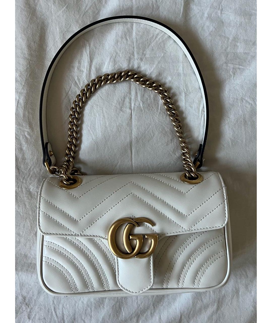 GUCCI Бежевая кожаная сумка через плечо, фото 8