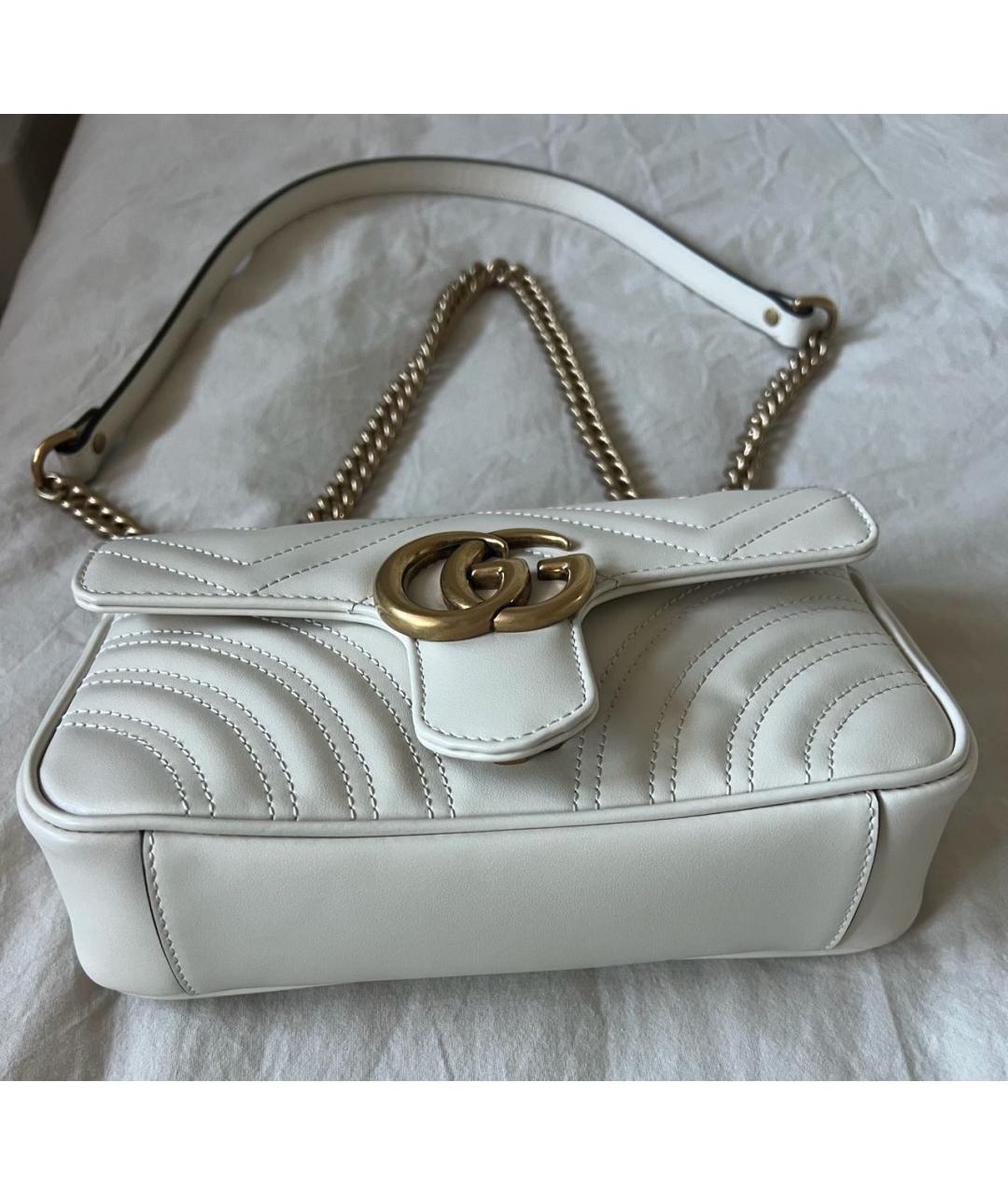 GUCCI Бежевая кожаная сумка через плечо, фото 2