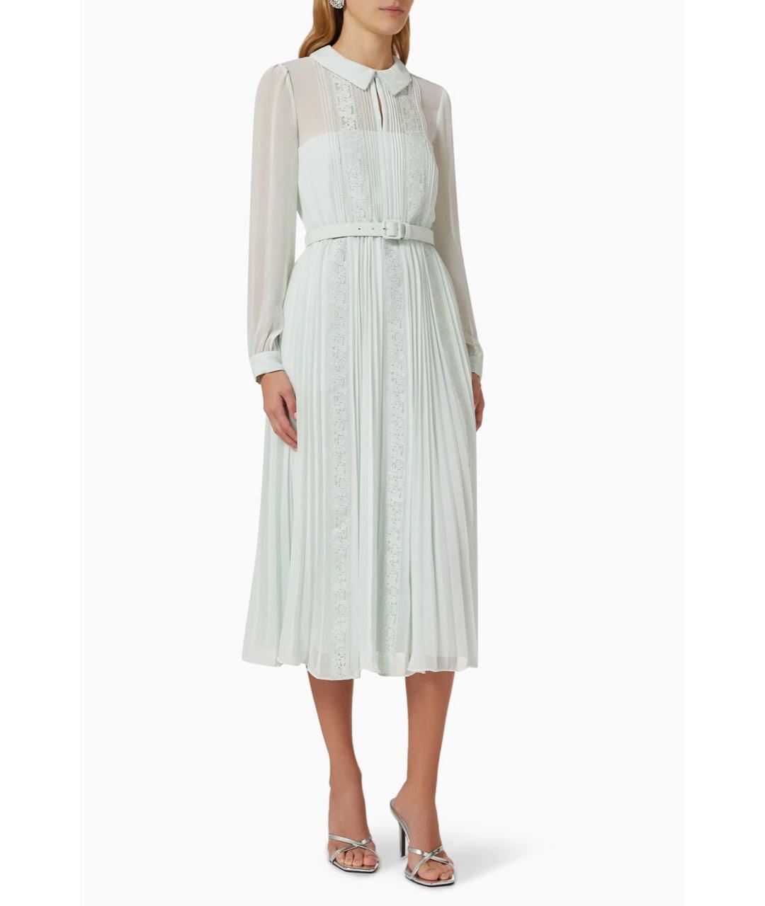 SELF-PORTRAIT Салатовыое полиэстеровое вечернее платье, фото 2