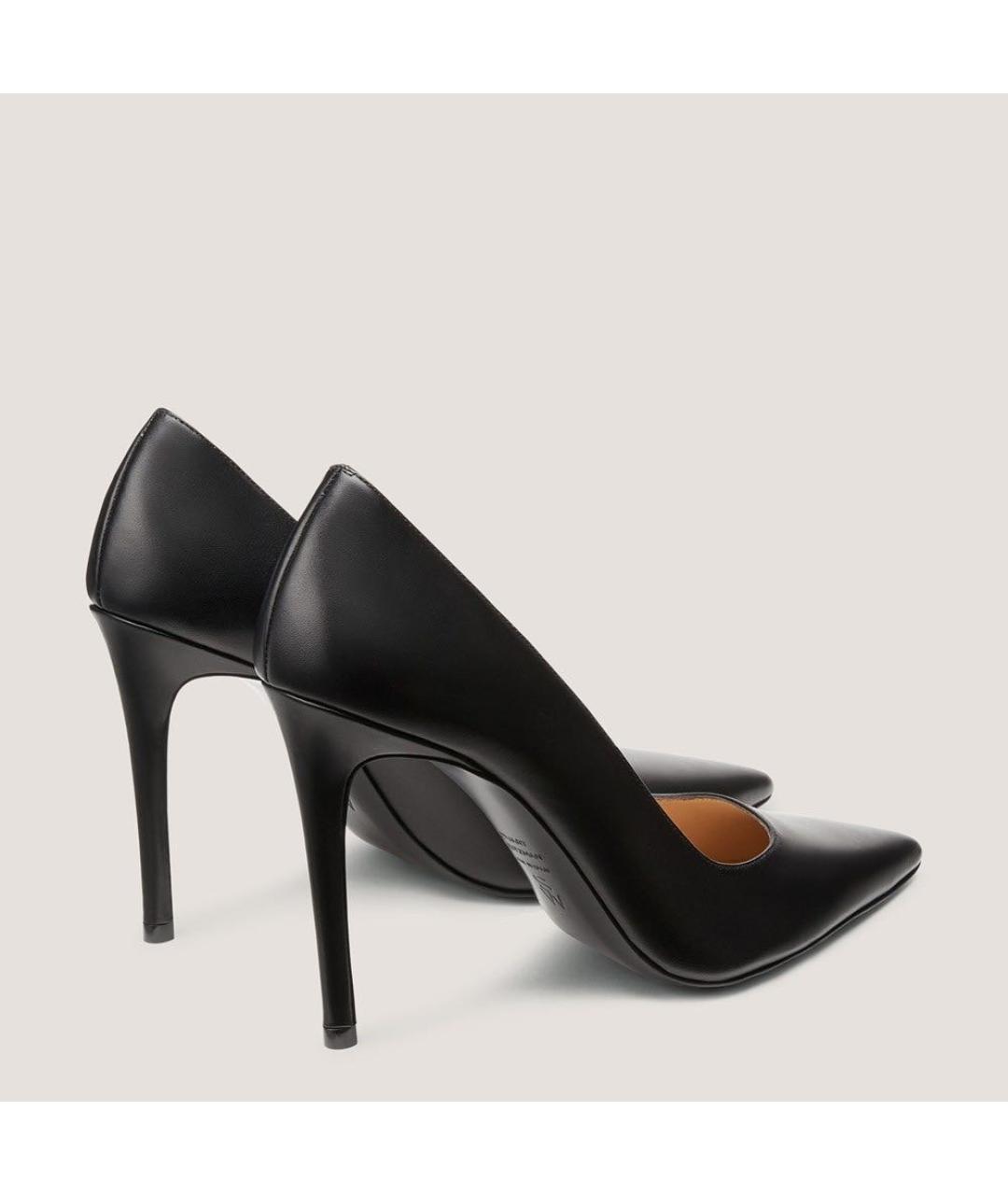 STUART WEITZMAN Черные кожаные туфли, фото 2