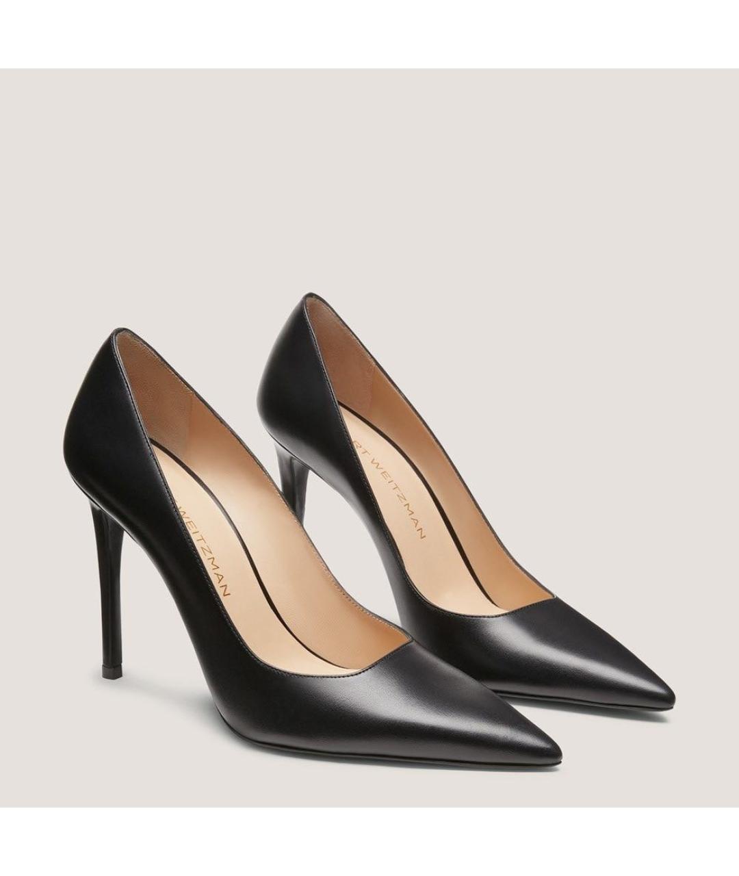 STUART WEITZMAN Черные кожаные туфли, фото 3