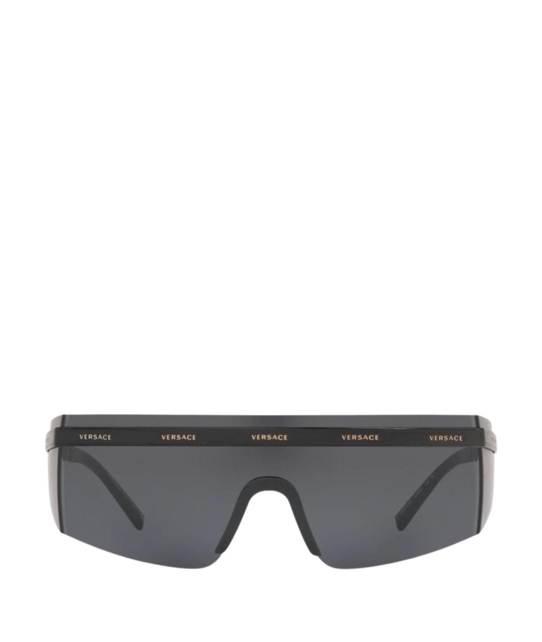 VERSACE Черные пластиковые солнцезащитные очки, фото 1