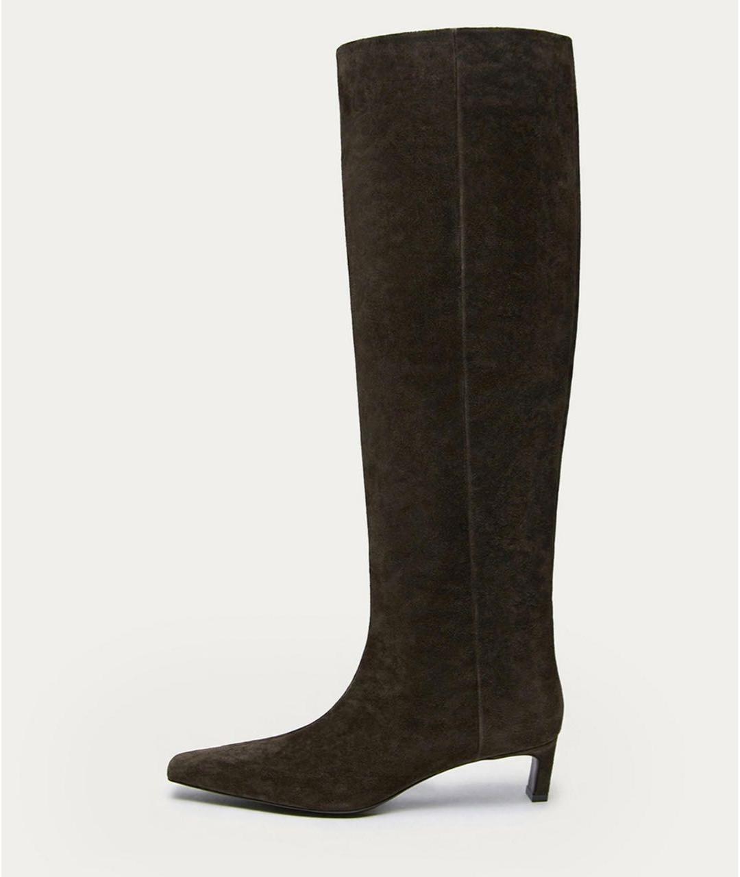 12 STOREEZ Хаки замшевые сапоги, фото 8