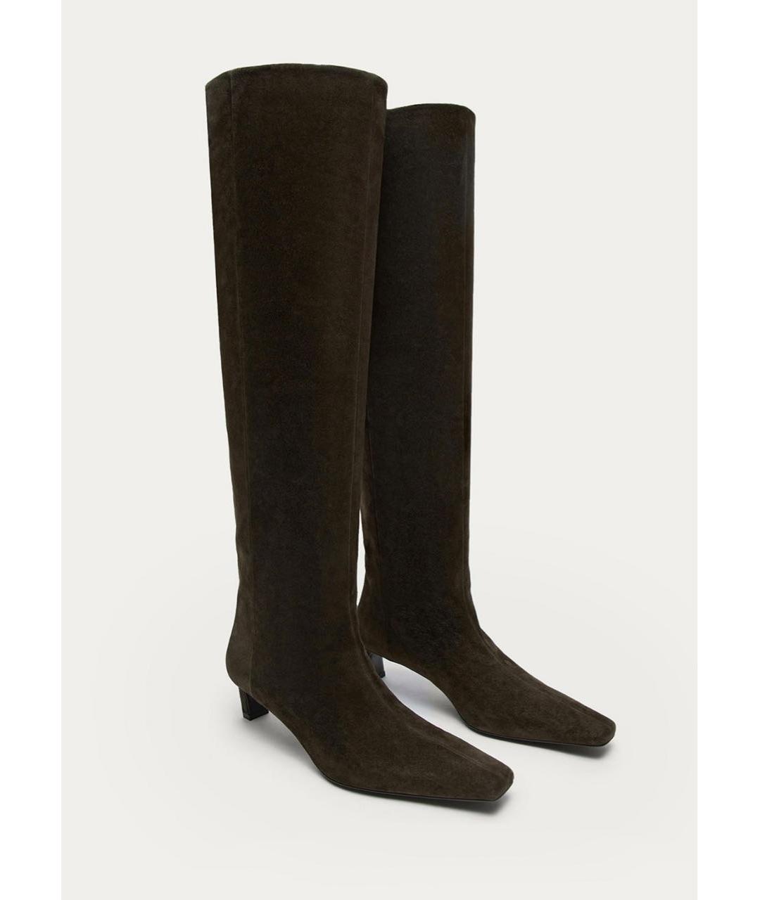 12 STOREEZ Хаки замшевые сапоги, фото 2