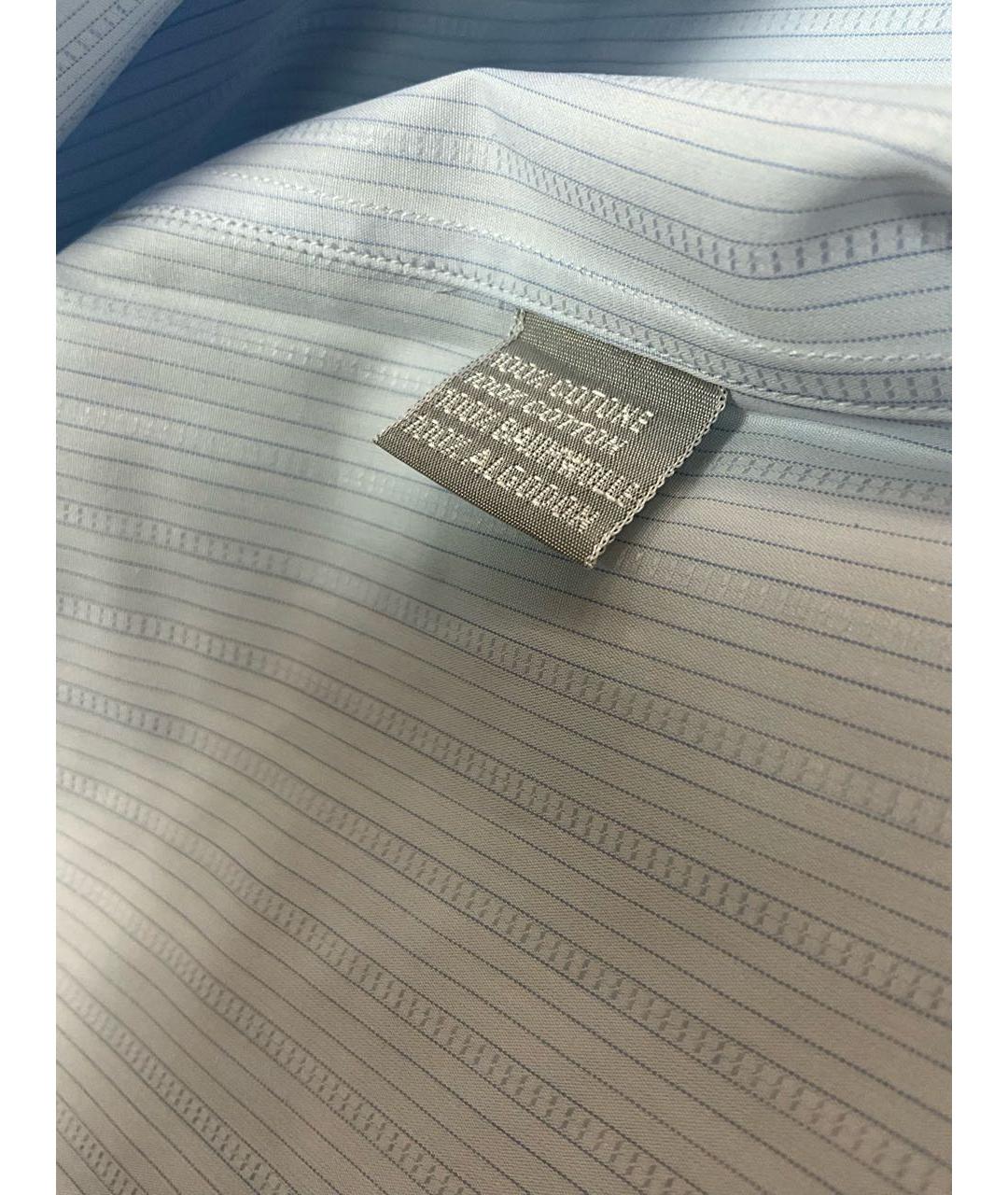 STEFANO RICCI Голубая хлопковая классическая рубашка, фото 6