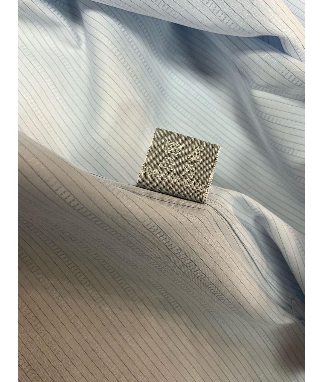 STEFANO RICCI Голубая хлопковая классическая рубашка, фото 7