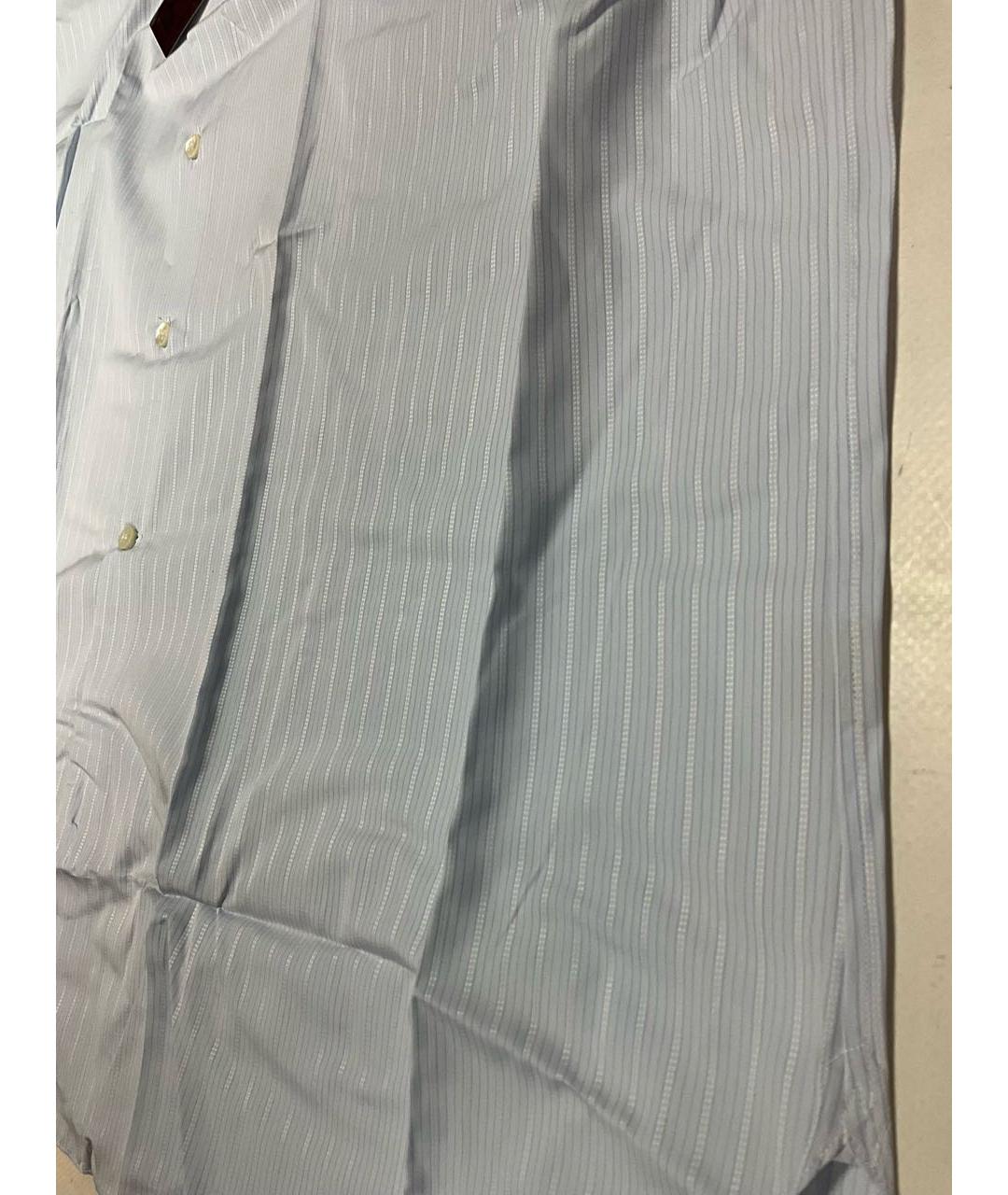 STEFANO RICCI Голубая хлопковая классическая рубашка, фото 3