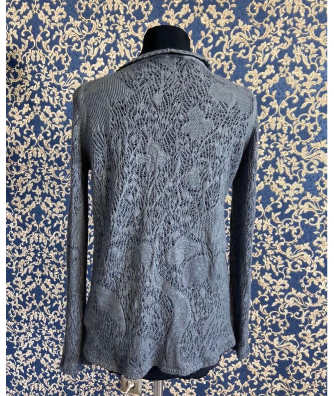 ERMANNO SCERVINO Серый шерстяной кардиган, фото 2