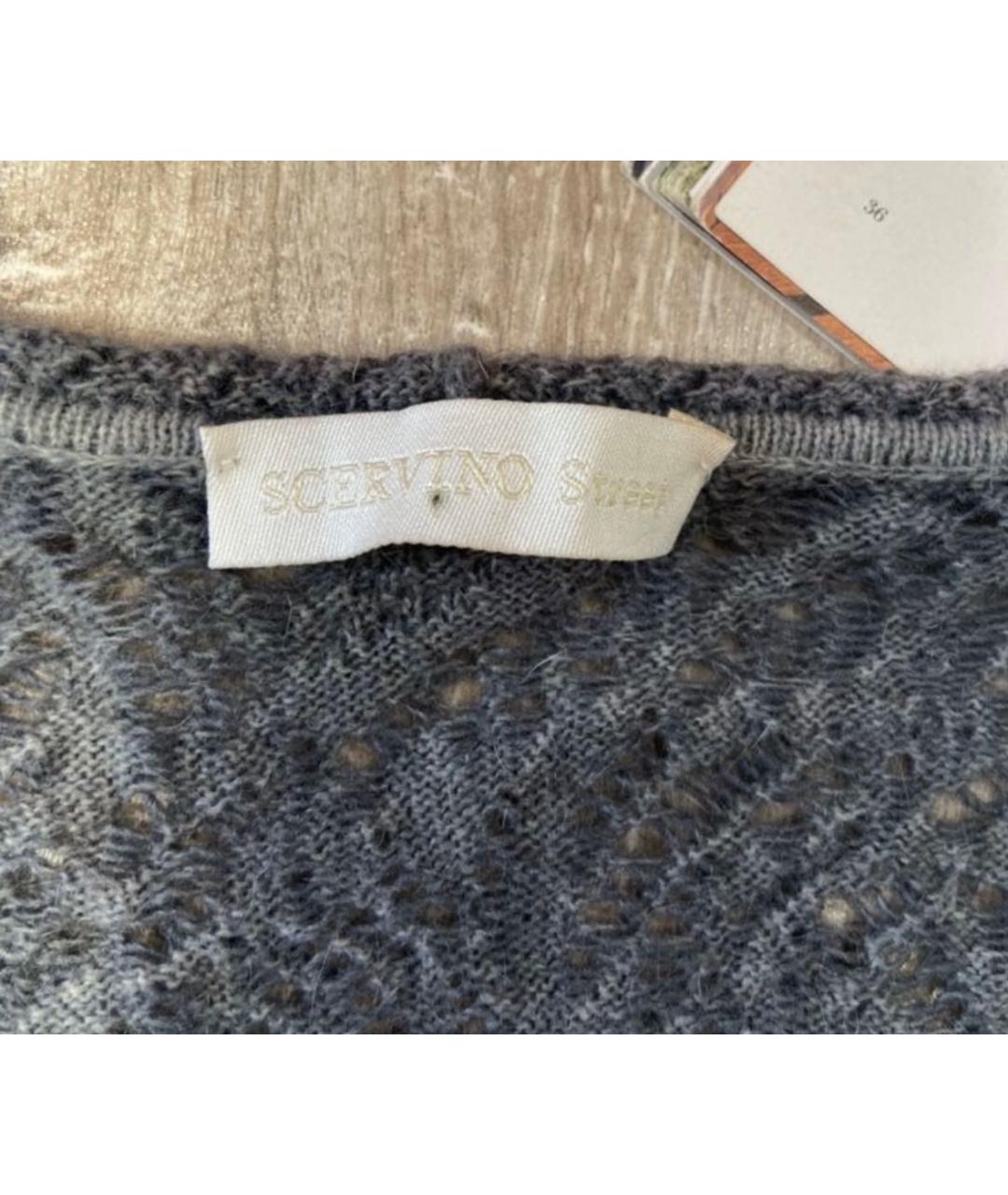 ERMANNO SCERVINO Серый шерстяной кардиган, фото 3