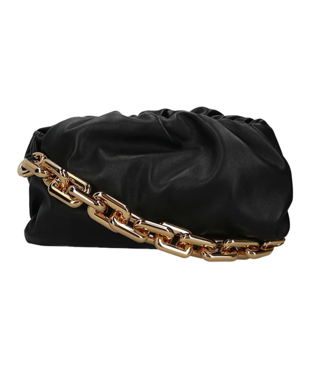 BOTTEGA VENETA Черная кожаная сумка через плечо, фото 3