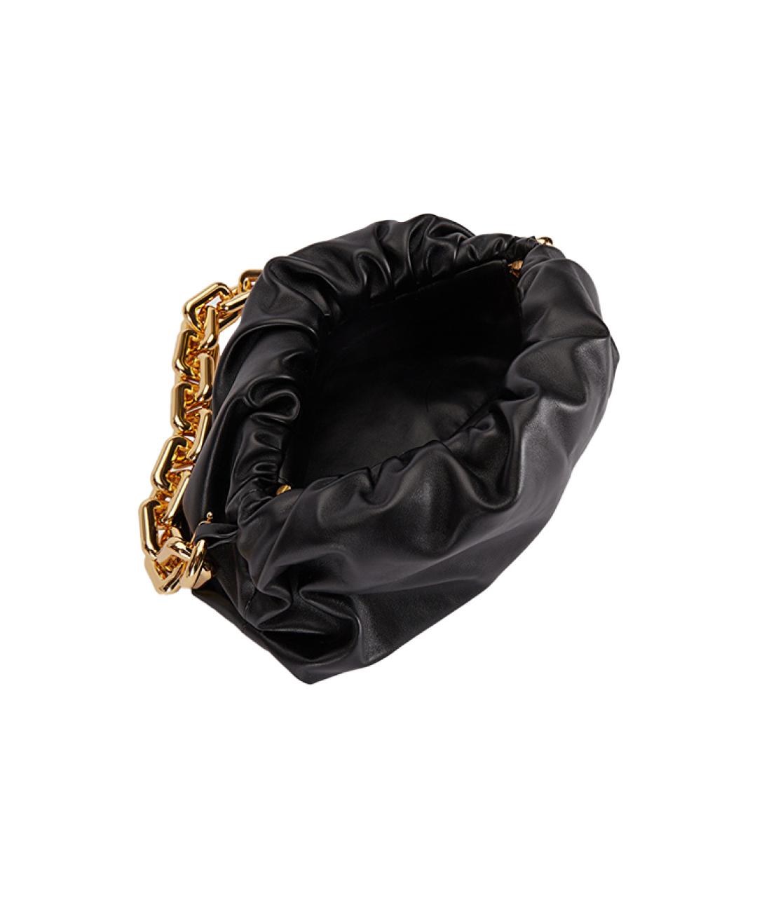 BOTTEGA VENETA Черная кожаная сумка через плечо, фото 5