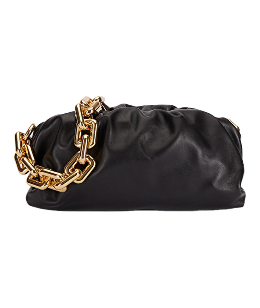 BOTTEGA VENETA Черная кожаная сумка через плечо, фото 2