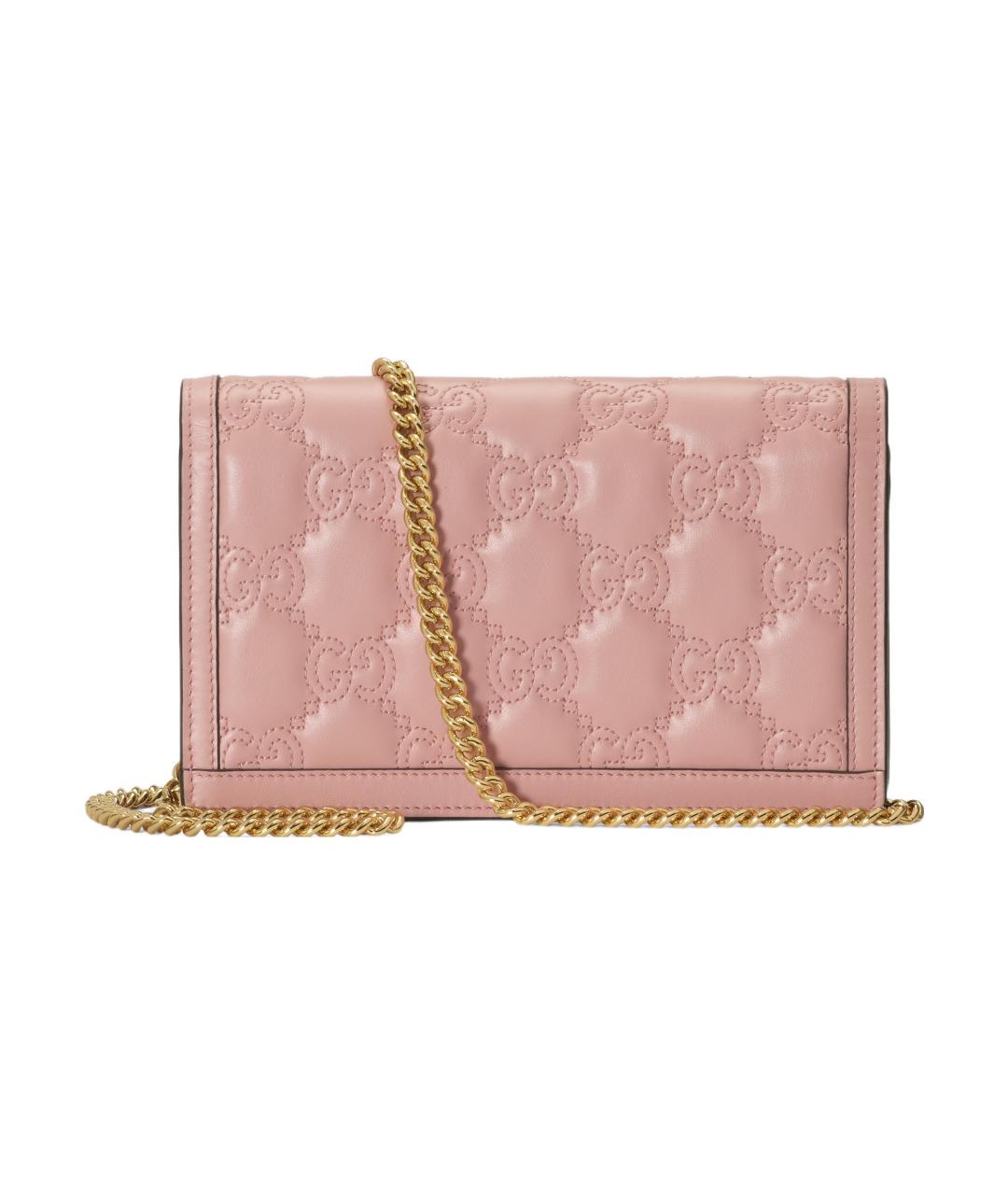 GUCCI Розовый кожаный кошелек, фото 5