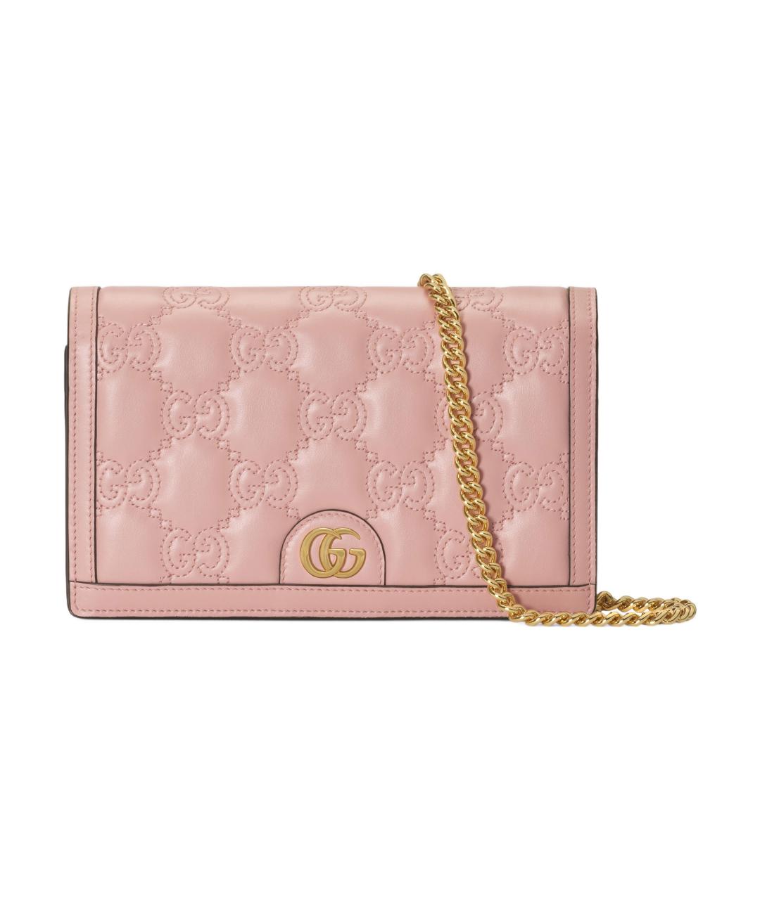 GUCCI Розовый кожаный кошелек, фото 1