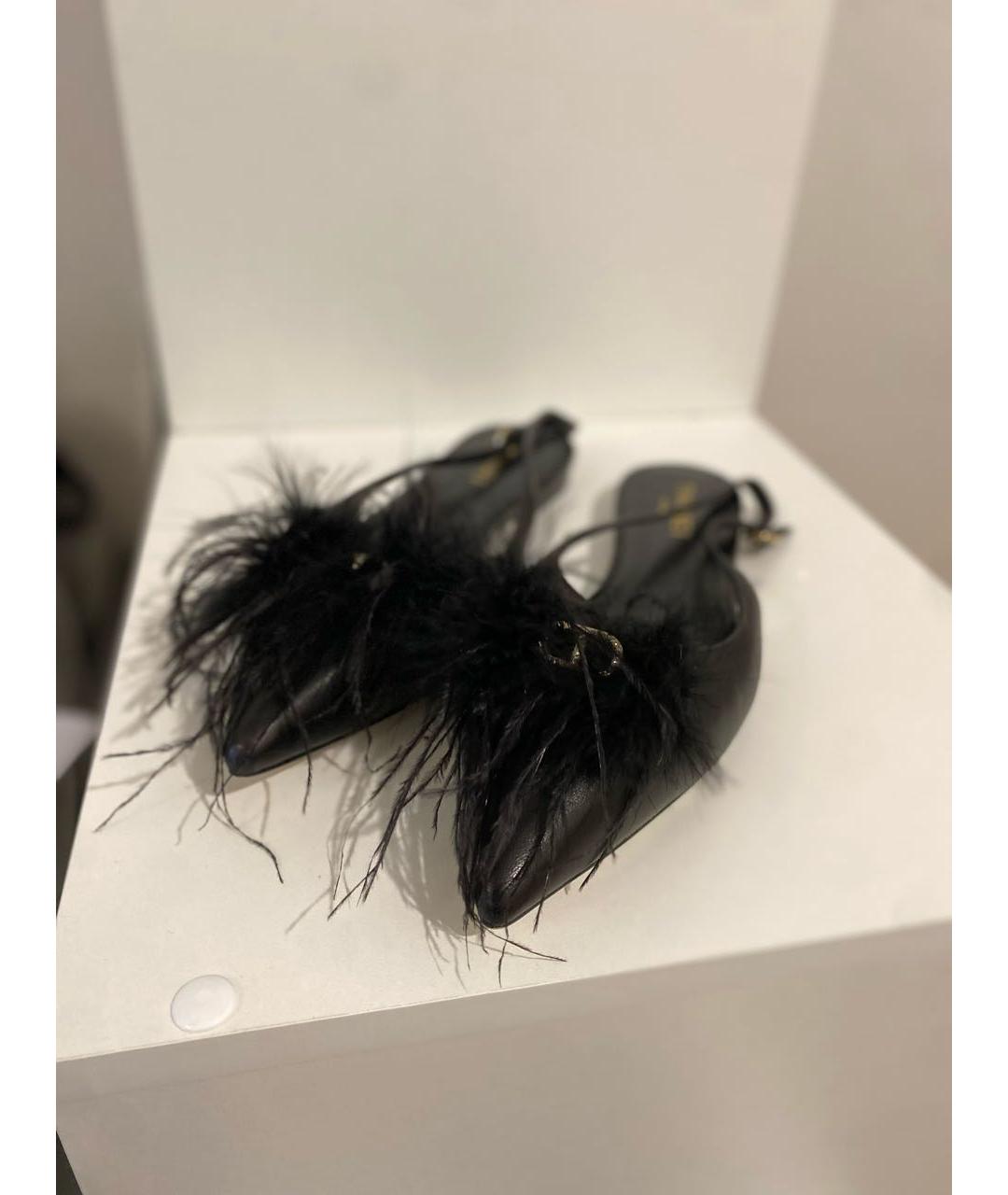 TWIN-SET Черные кожаные балетки, фото 2