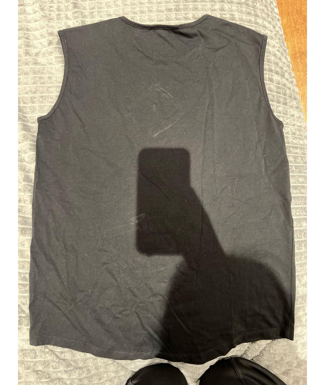 BALMAIN Черная хлопковая футболка, фото 2