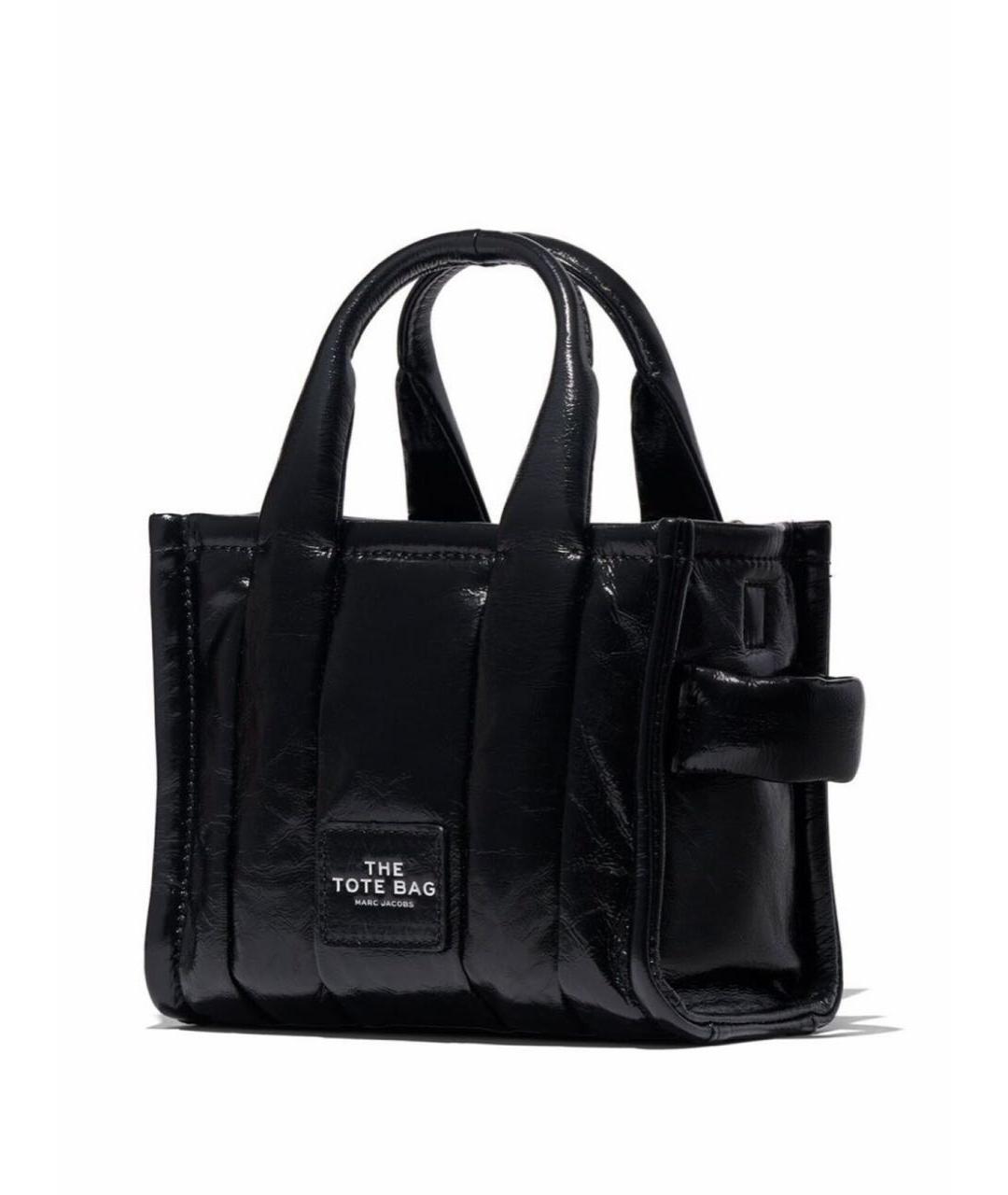 MARC JACOBS Черная сумка через плечо из лакированной кожи, фото 2