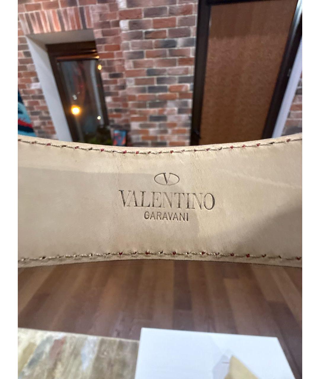 VALENTINO Красный кожаный ремень, фото 5