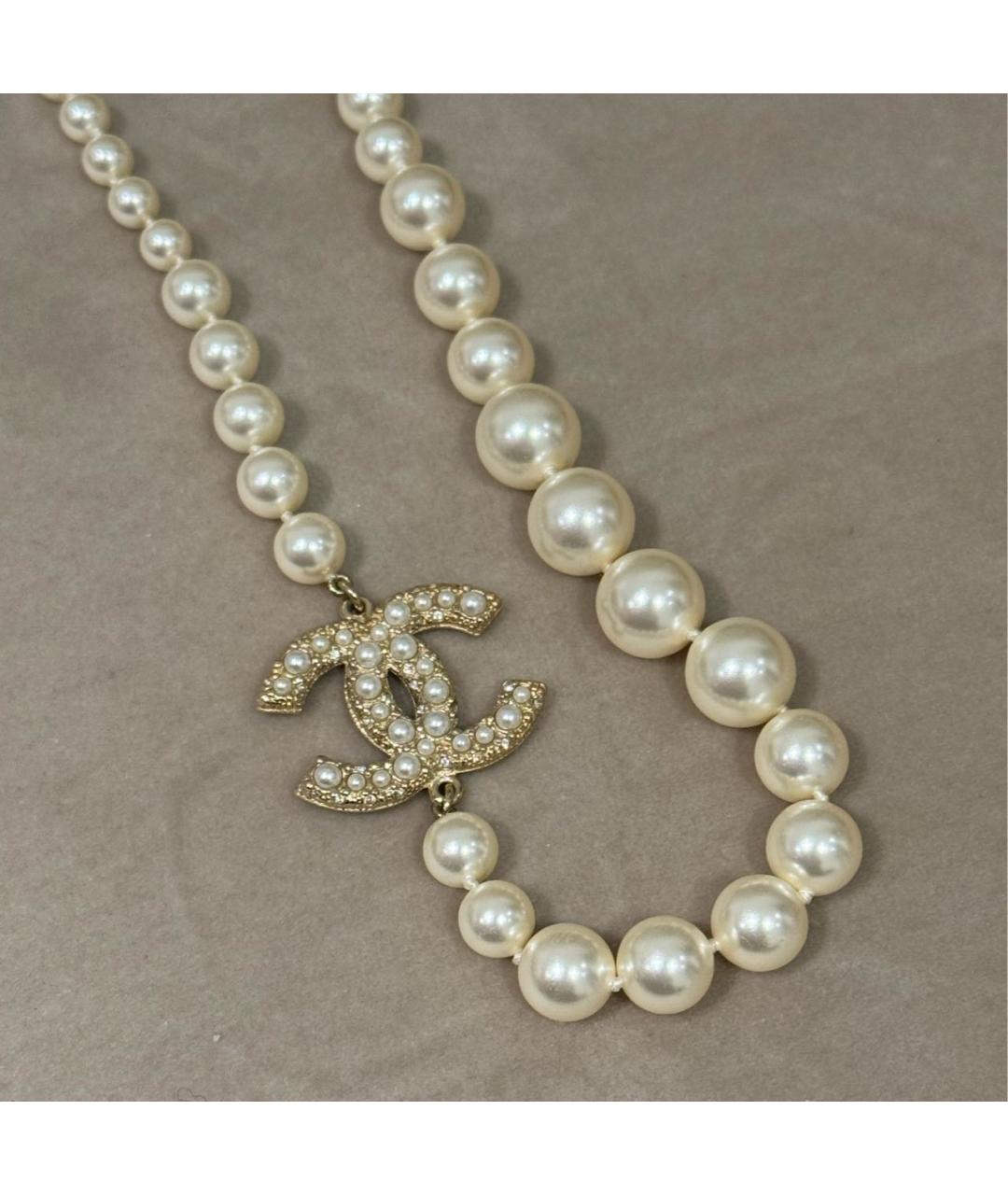 CHANEL Золотое металлическое колье, фото 6