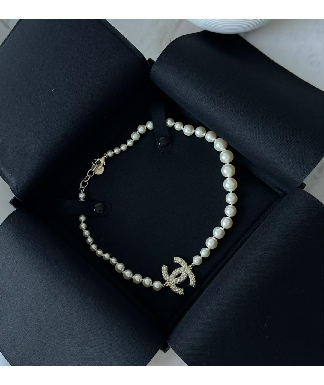 CHANEL Золотое металлическое колье, фото 4