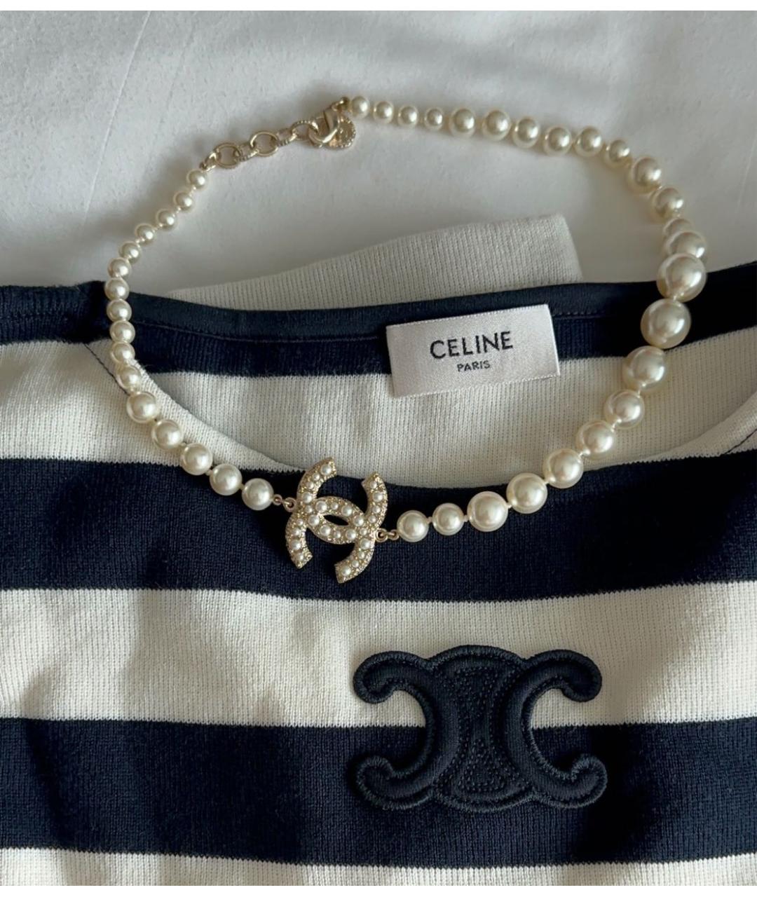 CHANEL Золотое металлическое колье, фото 5