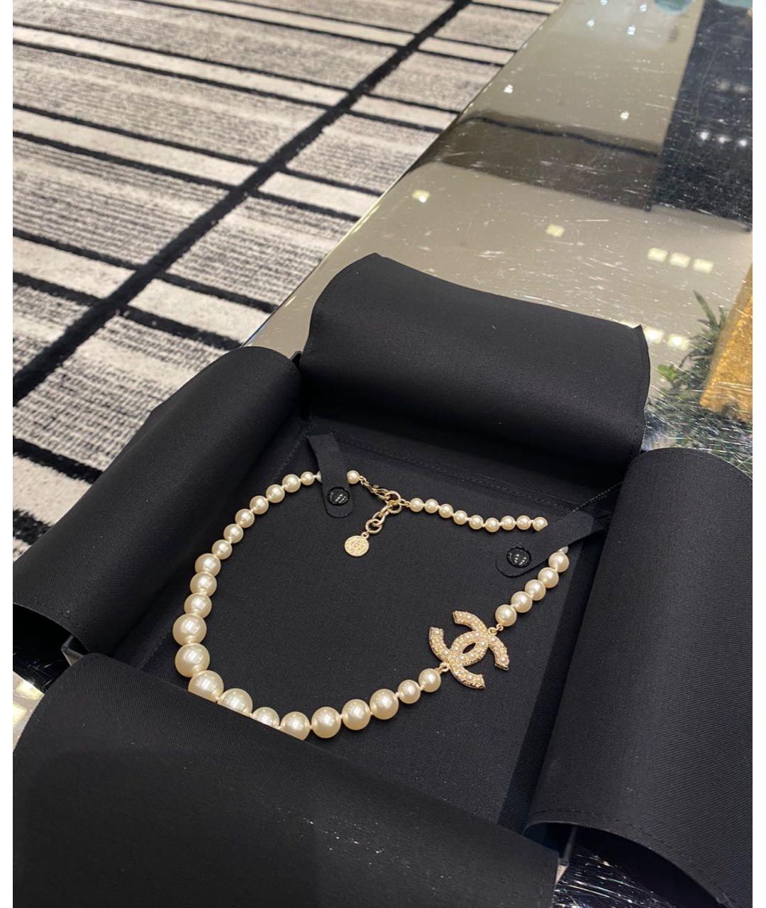 CHANEL Золотое металлическое колье, фото 2