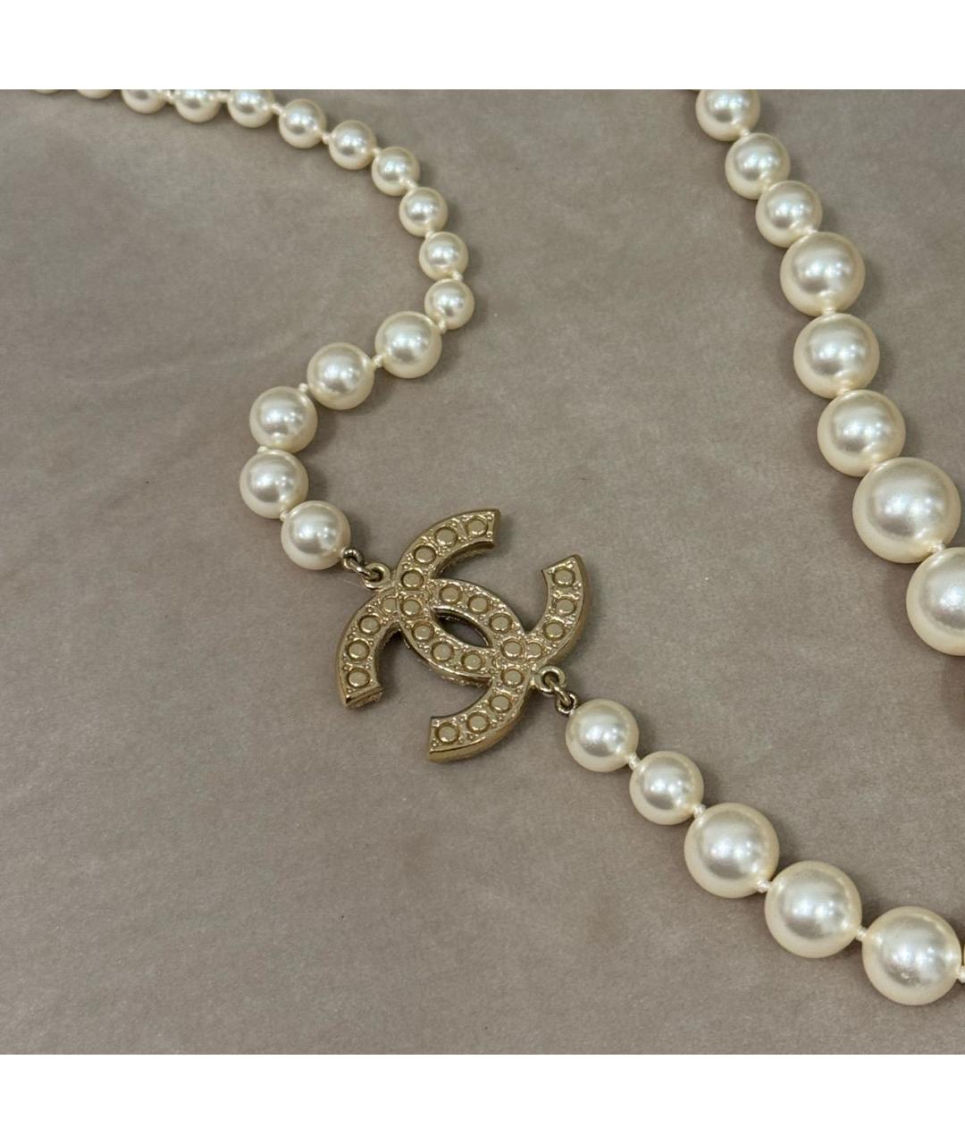 CHANEL Золотое металлическое колье, фото 8