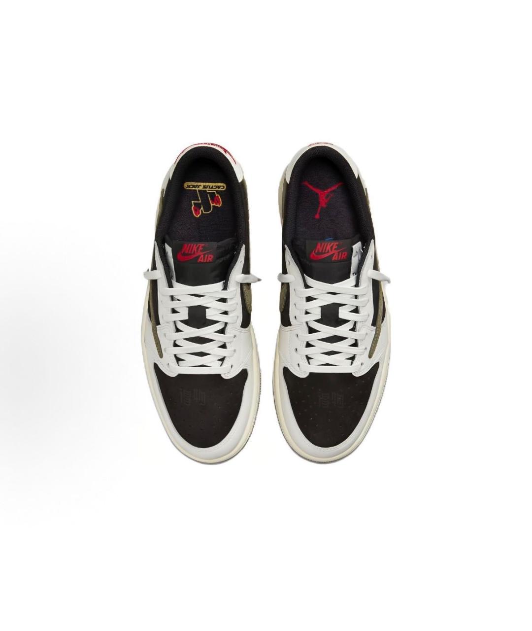 CACTUS JACK BY TRAVIS SCOTT Хаки кожаные кроссовки, фото 2