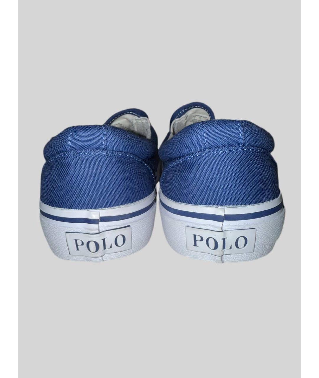 POLO RALPH LAUREN Синие текстильные слипоны, фото 4