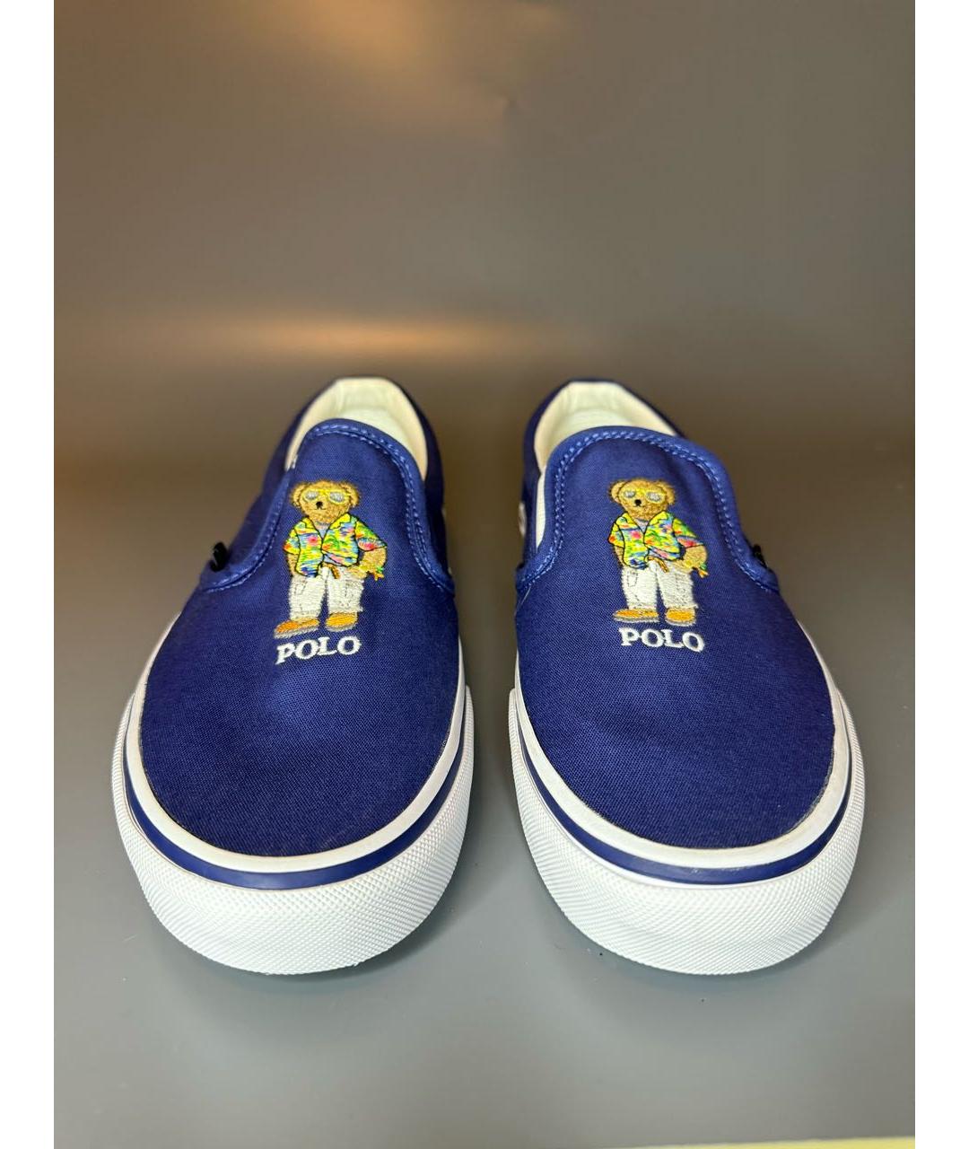 POLO RALPH LAUREN Синие текстильные слипоны, фото 2