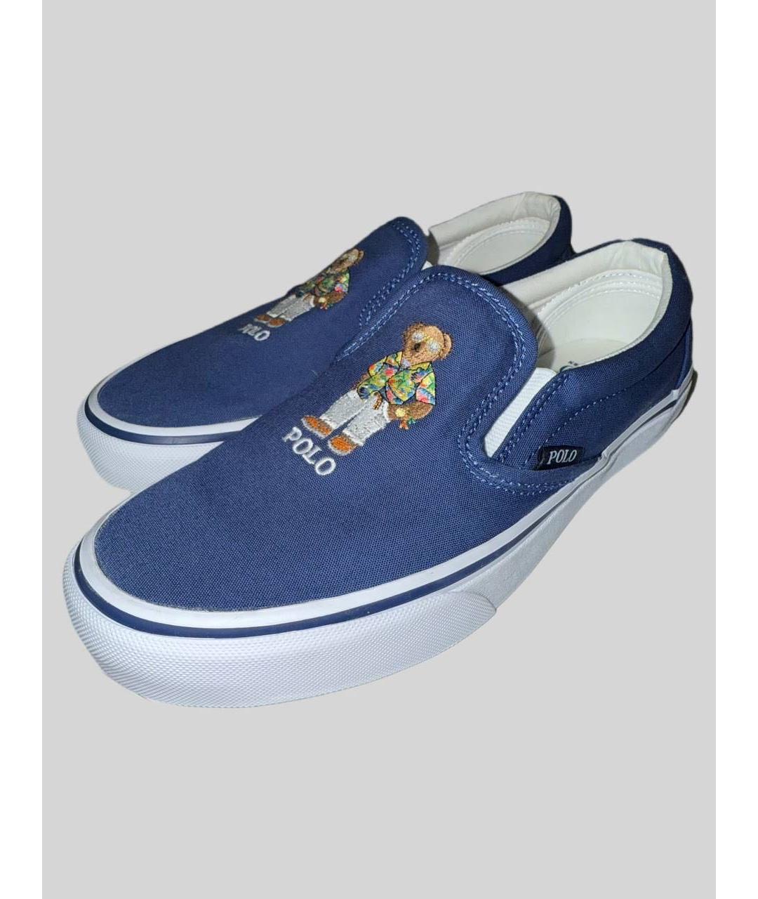 POLO RALPH LAUREN Синие текстильные слипоны, фото 6