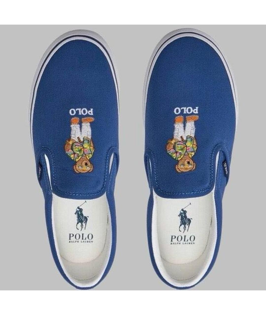 POLO RALPH LAUREN Синие текстильные слипоны, фото 3