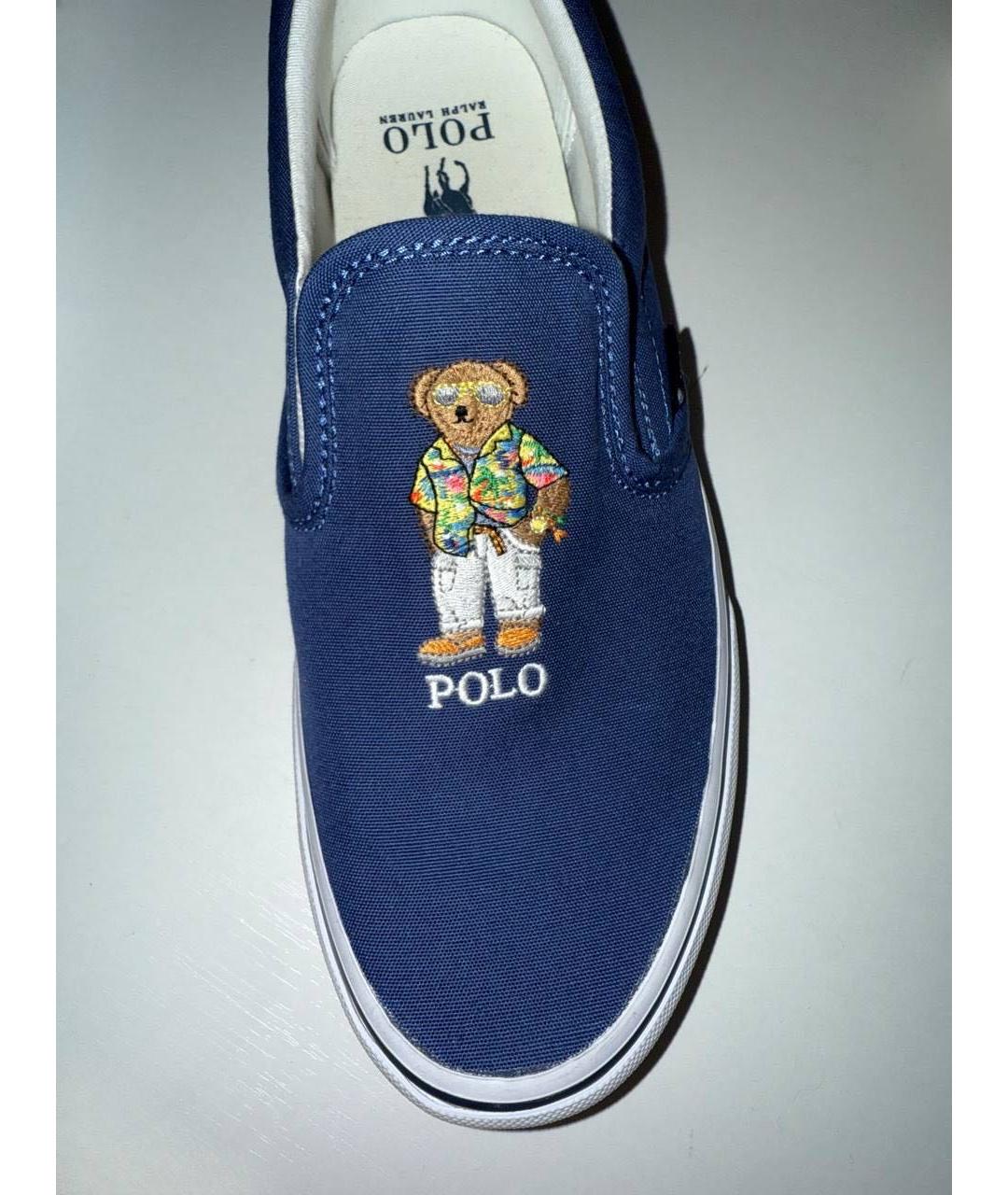 POLO RALPH LAUREN Синие текстильные слипоны, фото 7