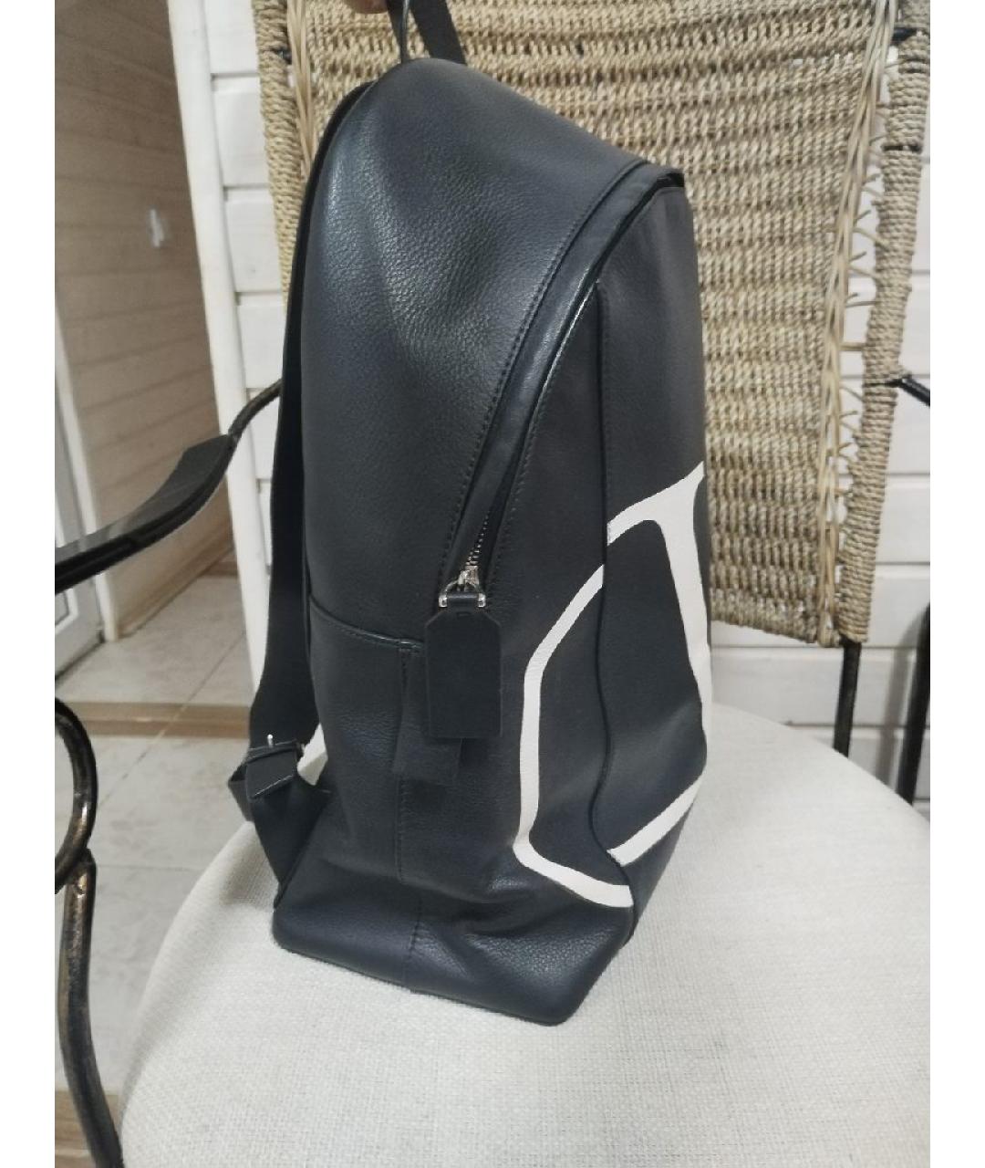 VALENTINO Черный кожаный рюкзак, фото 5
