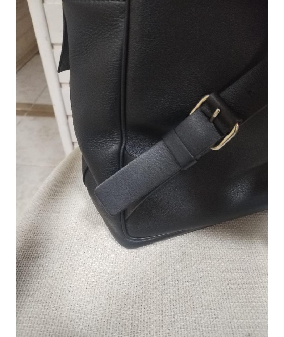 VALENTINO Черный кожаный рюкзак, фото 4