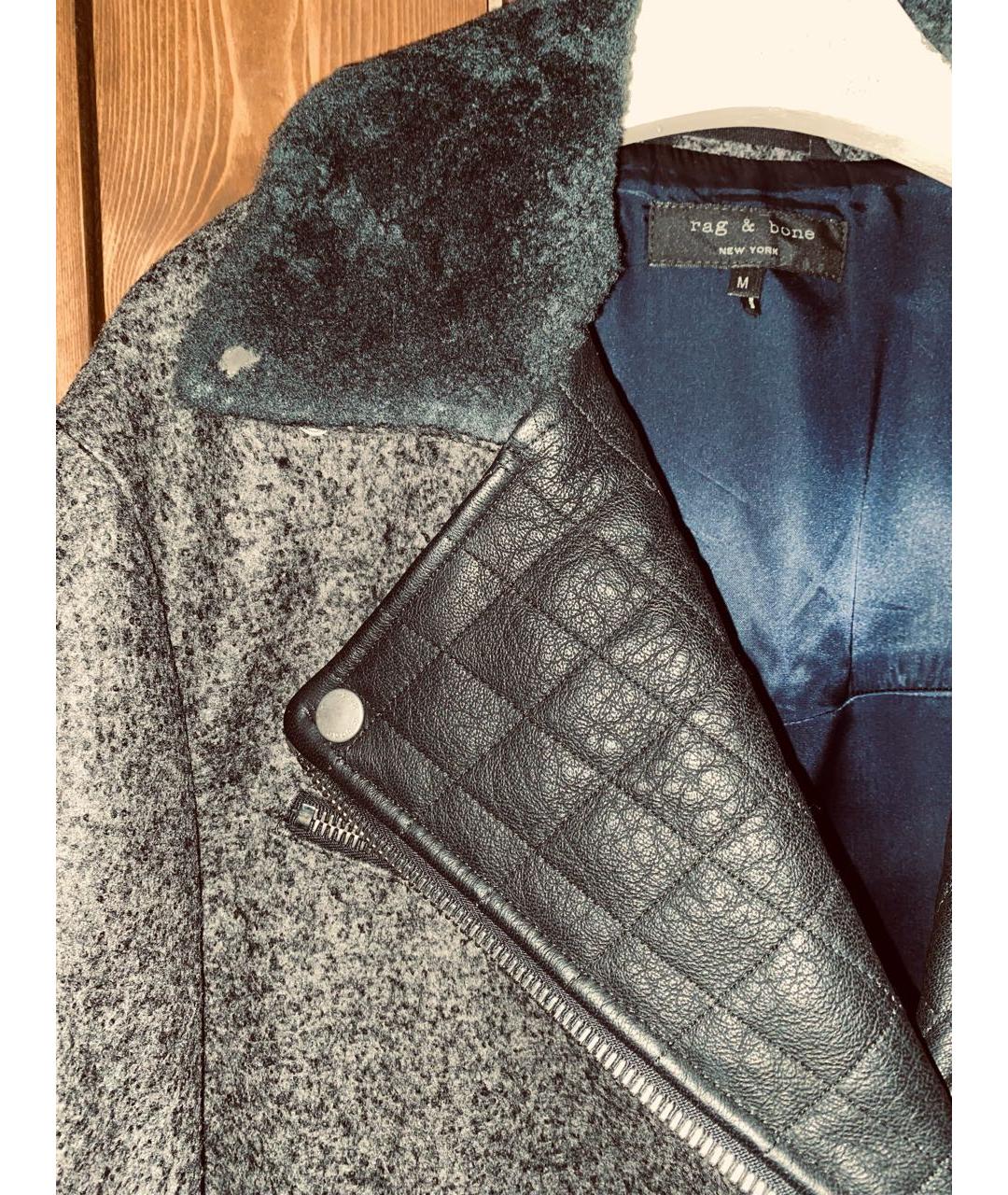 RAG & BONE Серое шерстяное пальто, фото 4