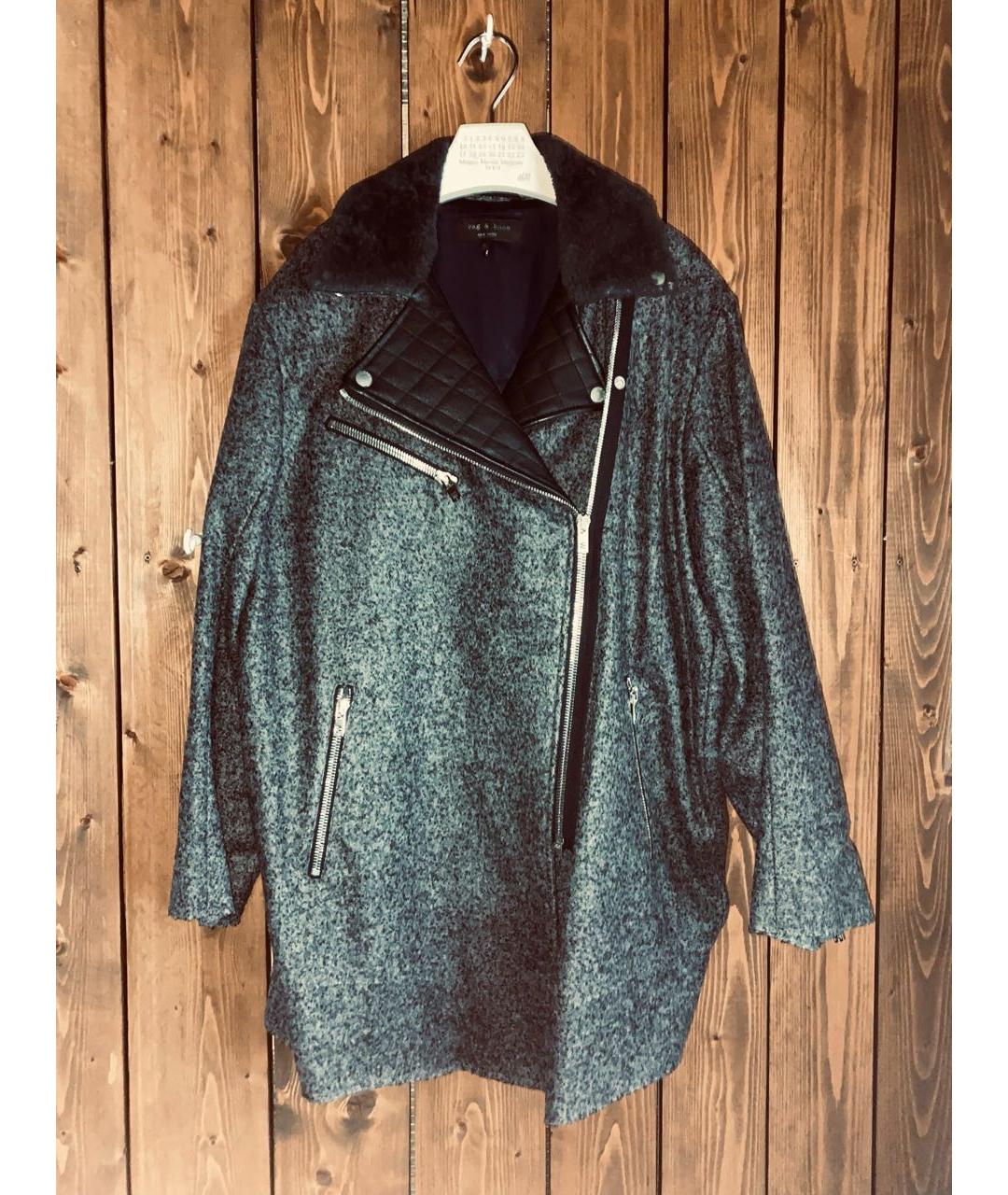 RAG & BONE Серое шерстяное пальто, фото 2