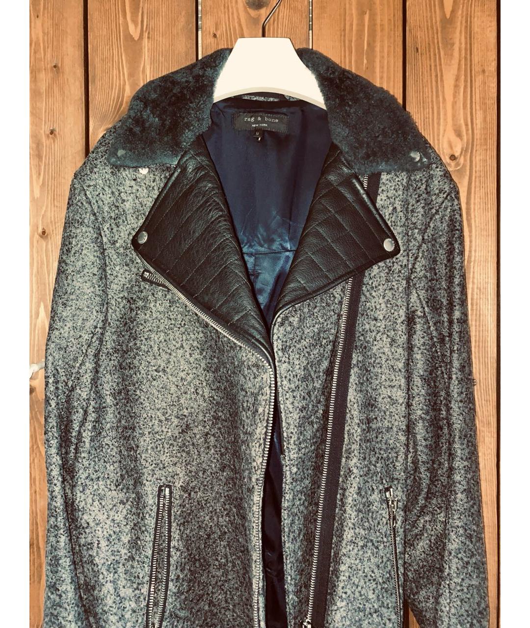 RAG & BONE Серое шерстяное пальто, фото 7