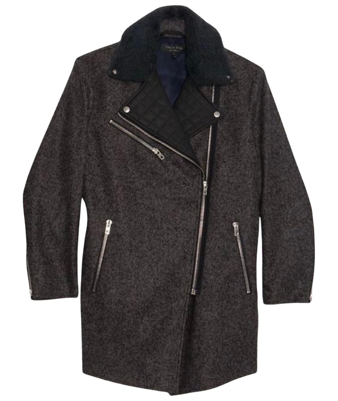 RAG & BONE Серое шерстяное пальто, фото 1