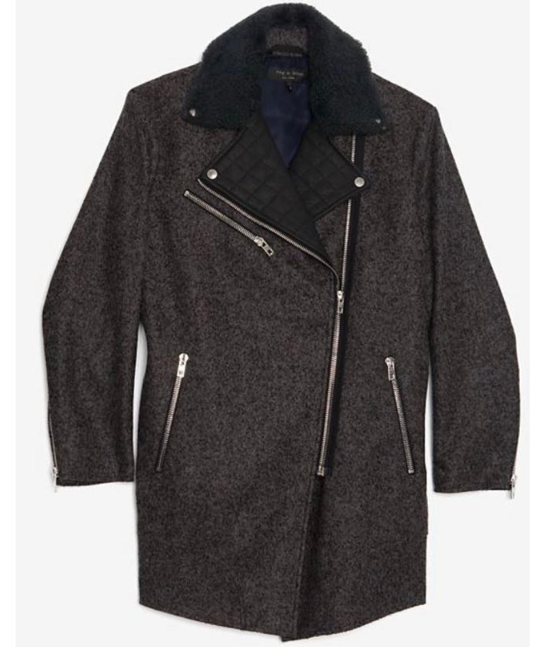 RAG & BONE Серое шерстяное пальто, фото 9