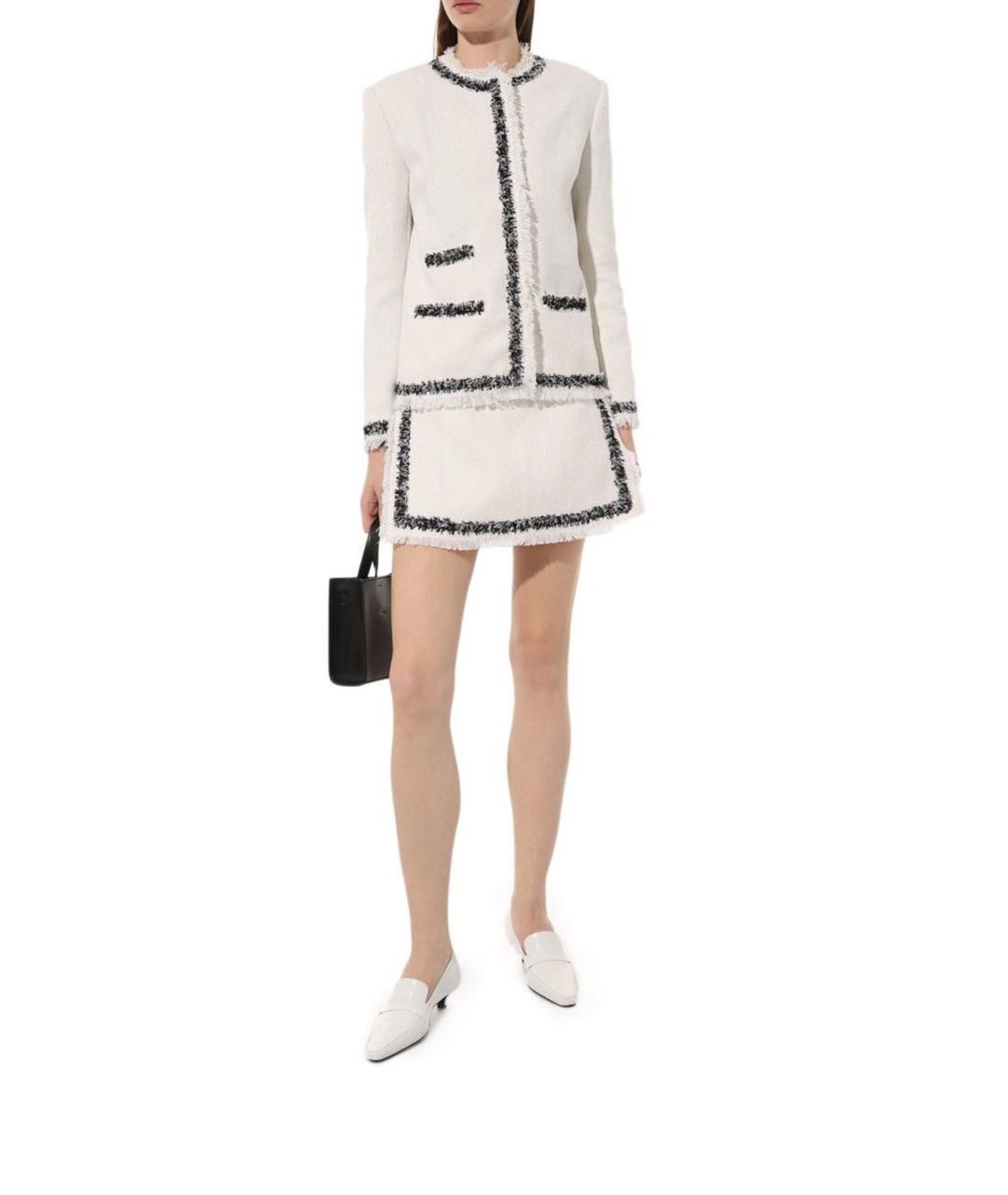 MSGM Белая хлопковая юбка мини, фото 2